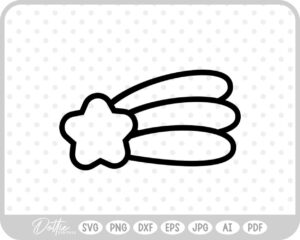 Outline Shooting Star SVG PNG DXF – Cricut Silhouette Cutting File