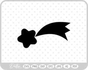 Shooting Star SVG PNG DXF – Cricut Silhouette Cutting File